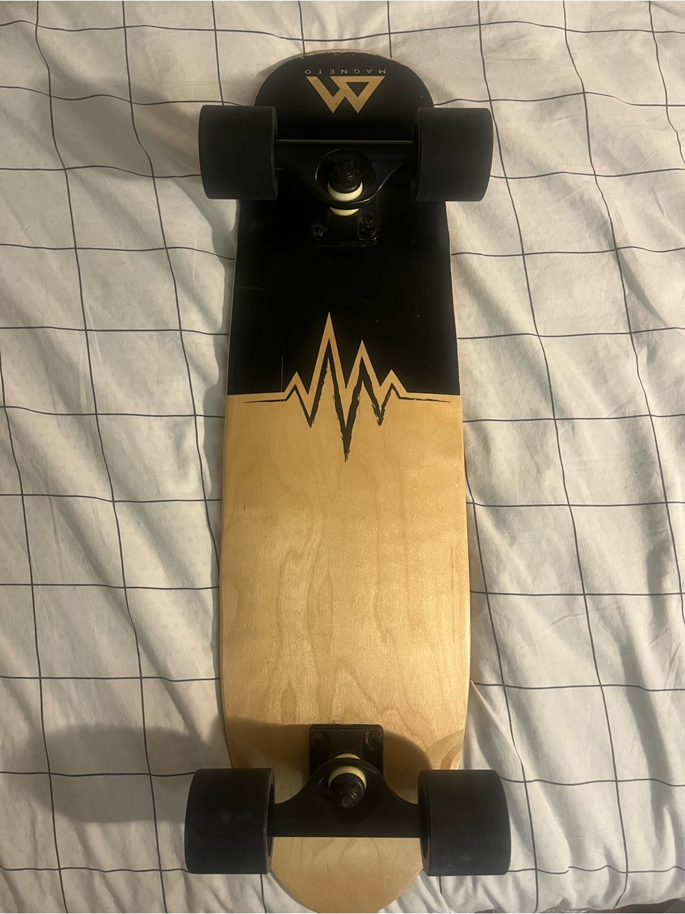 Two-Tone Black and Natural Longboard